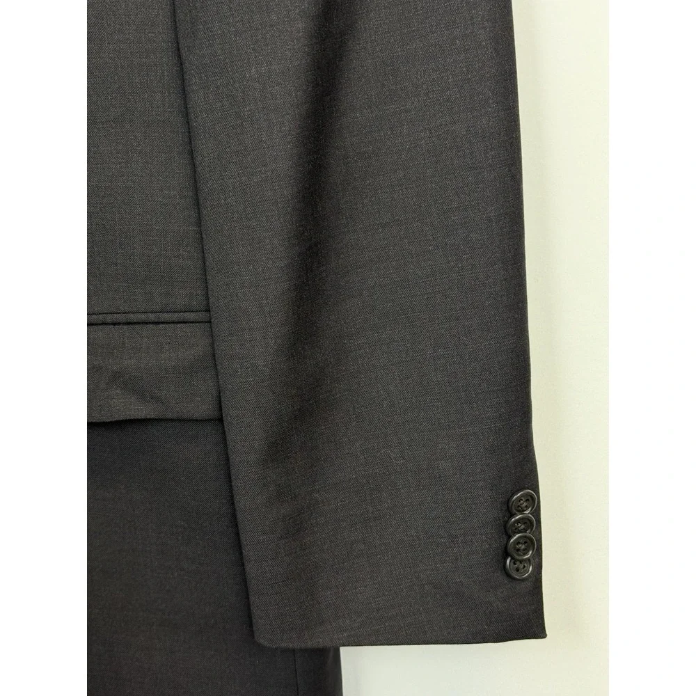 Hart Schaffner‎ Marx Sport Coat Blazer Mens 41R Dark Gray Wool Suit Jacket USA